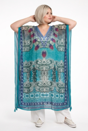 ONE OF A KIND  viscose zomer poncho/tuniek ( extra groot)