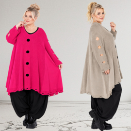 AKH oversized gebreide A-lijn tuniek stretch /in meerdere kleuren