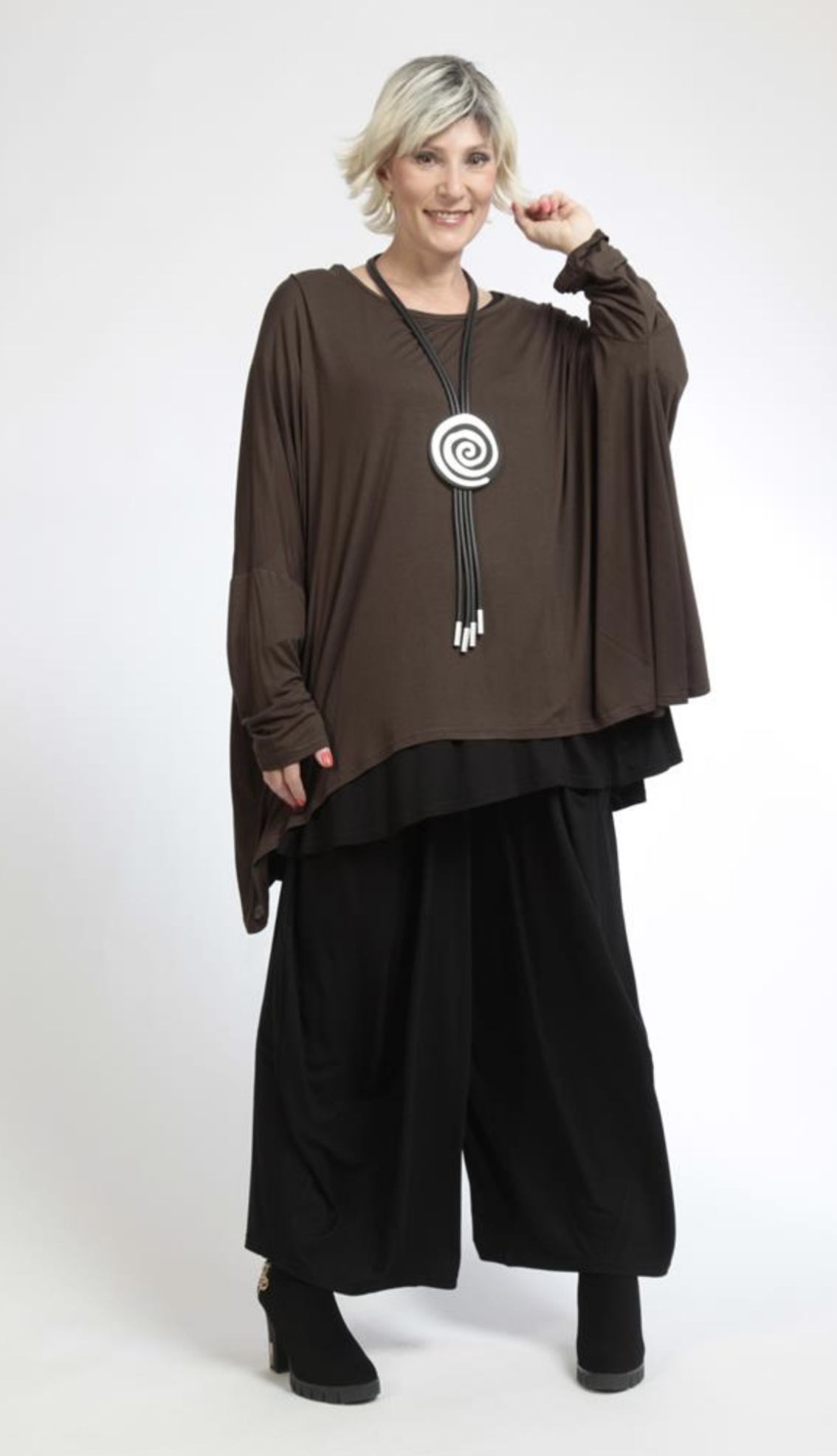 AKH oversized viscose jerseyA-lijn top/tuniek apart stretch