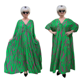 Vincenzo Allocca oversized viscose  BOHO A-lijn jurk apart