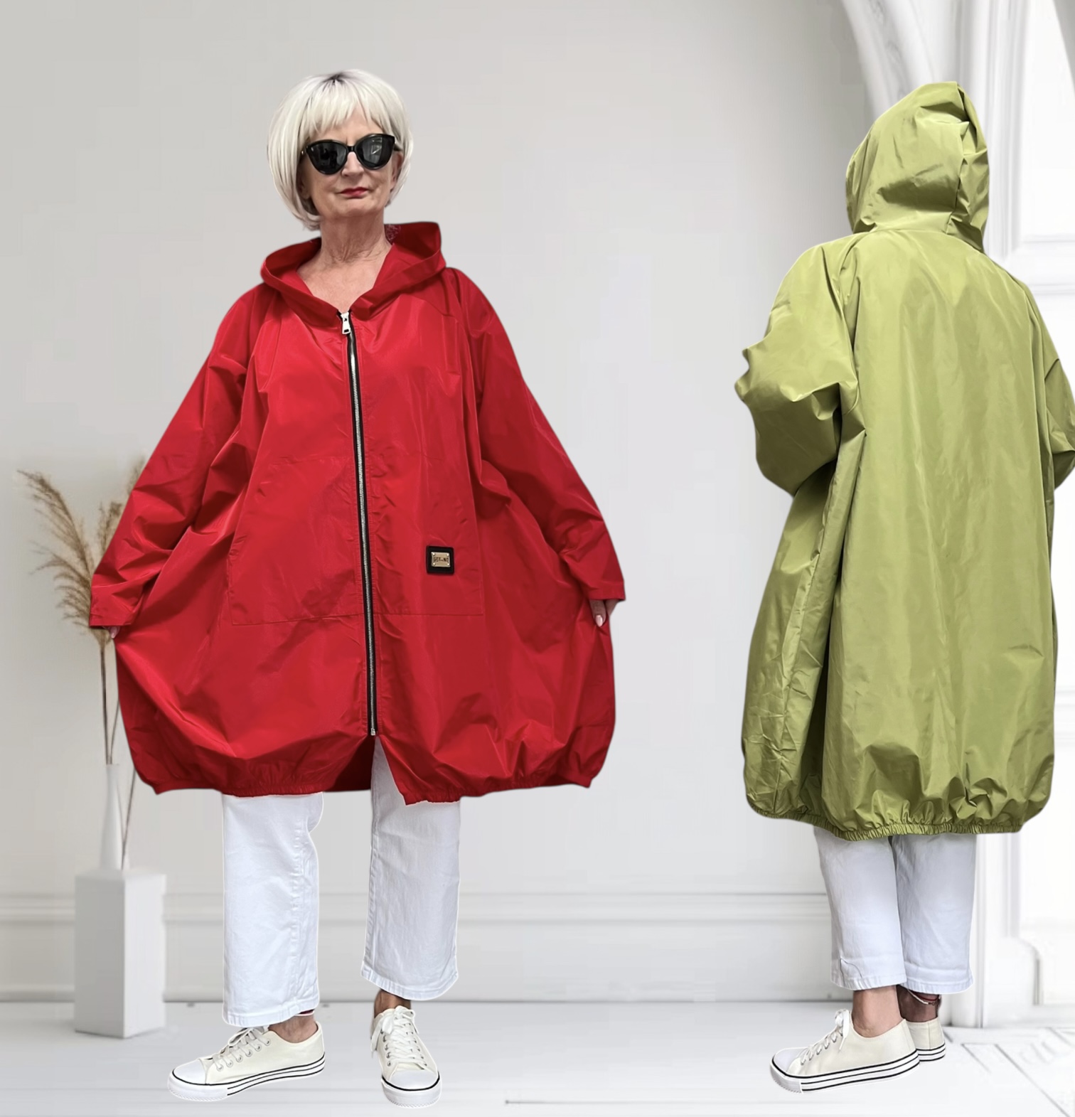 SERANO oversized  tussenjas  waterbestendig met ritssluiting en capuchon /in meerdere kleuren