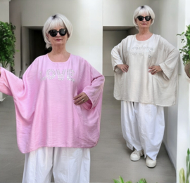 ITALIA oversized viscose top/tuniek/in meerdere kleuren