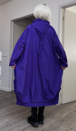 Moonshine oversized  tussenjas  waterbestendig met ritssluiting en capuchon paars 