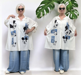 ITALIA oversized viscose blouse/hemd