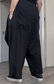 dYb oversized viscose broek zwart apart  stretch