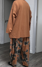 Moonshine katoen  tricot A-lijn tuniek + broek apart stretch