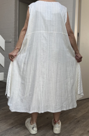 AKH oversized linnen mix A-lijn jurk  apart