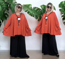 AKH oversized katoen A-lijn top/tuniek  stretch