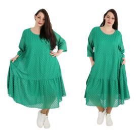 AKH viscose A-lijn KANTEN jurk met zakken gevoerd /apart stretch