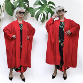 AKH oversized chique A-lijn blazer/vest met zakken apart