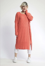 AKH gebreide oversized tuniek/jurk  apart stretch