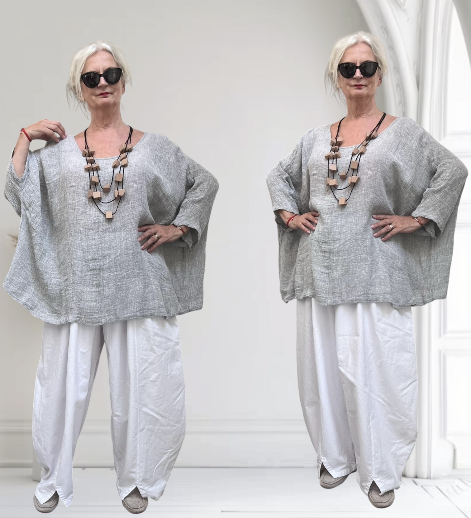 Moonshine oversized linnen top/tuniek apart