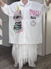 ITALIA oversized viscose blouse/hemd