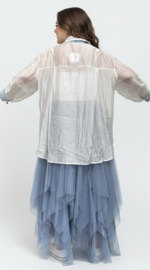 S.Woman oversized tencel/katoen blouse/hemd/geborduurd