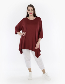 AKH oversized viscose A-lijn tuniek met zakken apart stretch