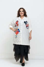 ITALIA oversized viscose blouse/hemd