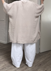 ITALIA MODA  linnen/katoen set  A-lijn blazer + tuniek/in meerdere kleuren