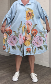 ITALIA MODA oversized linnen tuniek/jurk/hemd / in meerdere kleuren