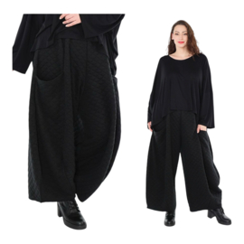 AKH oversized viscose mix  broek stretch zwart 