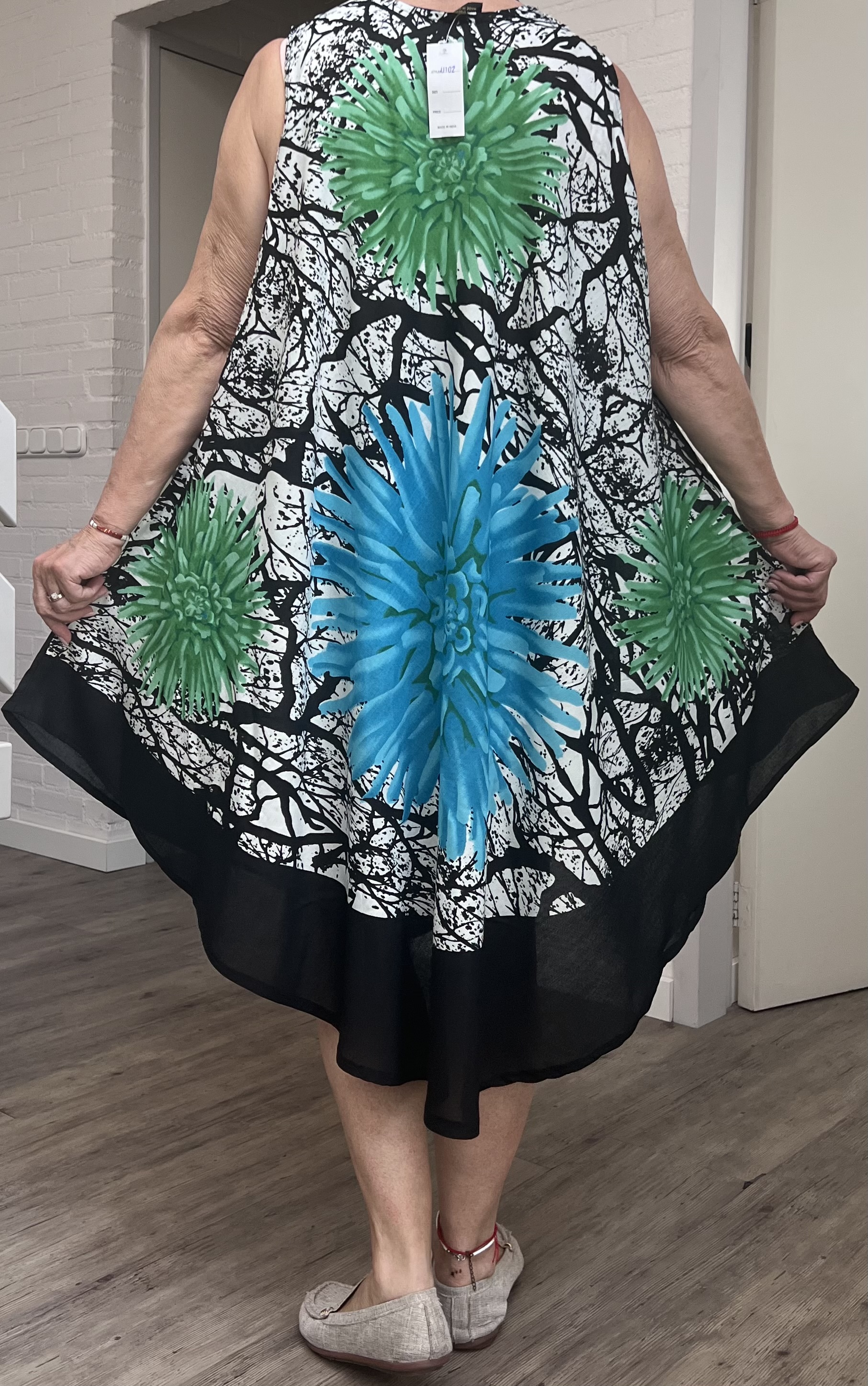 UNIDIVA viscose A-lijn zomer jurk apart/in meerdere kleuren