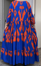Vincenzo Allocca oversized viscose  BOHO A-lijn jurk apart