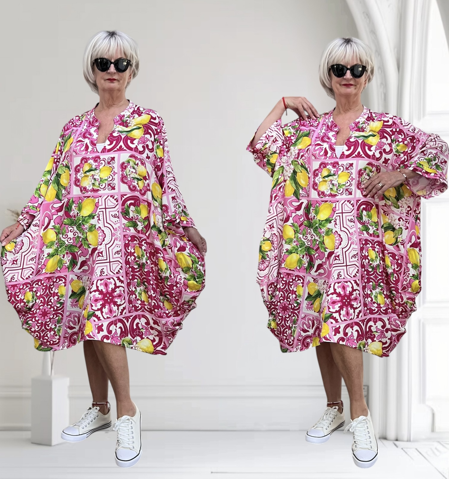 Vincenzo Allocca oversized viscose jurk/tuniek