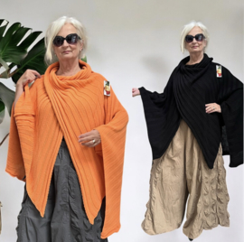 Italia Moda oversized gebreide top/poncho stretch/in meerdere kleuren