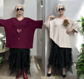 ITALIA MODA  oversized  gebreide top /in meerdere kleuren