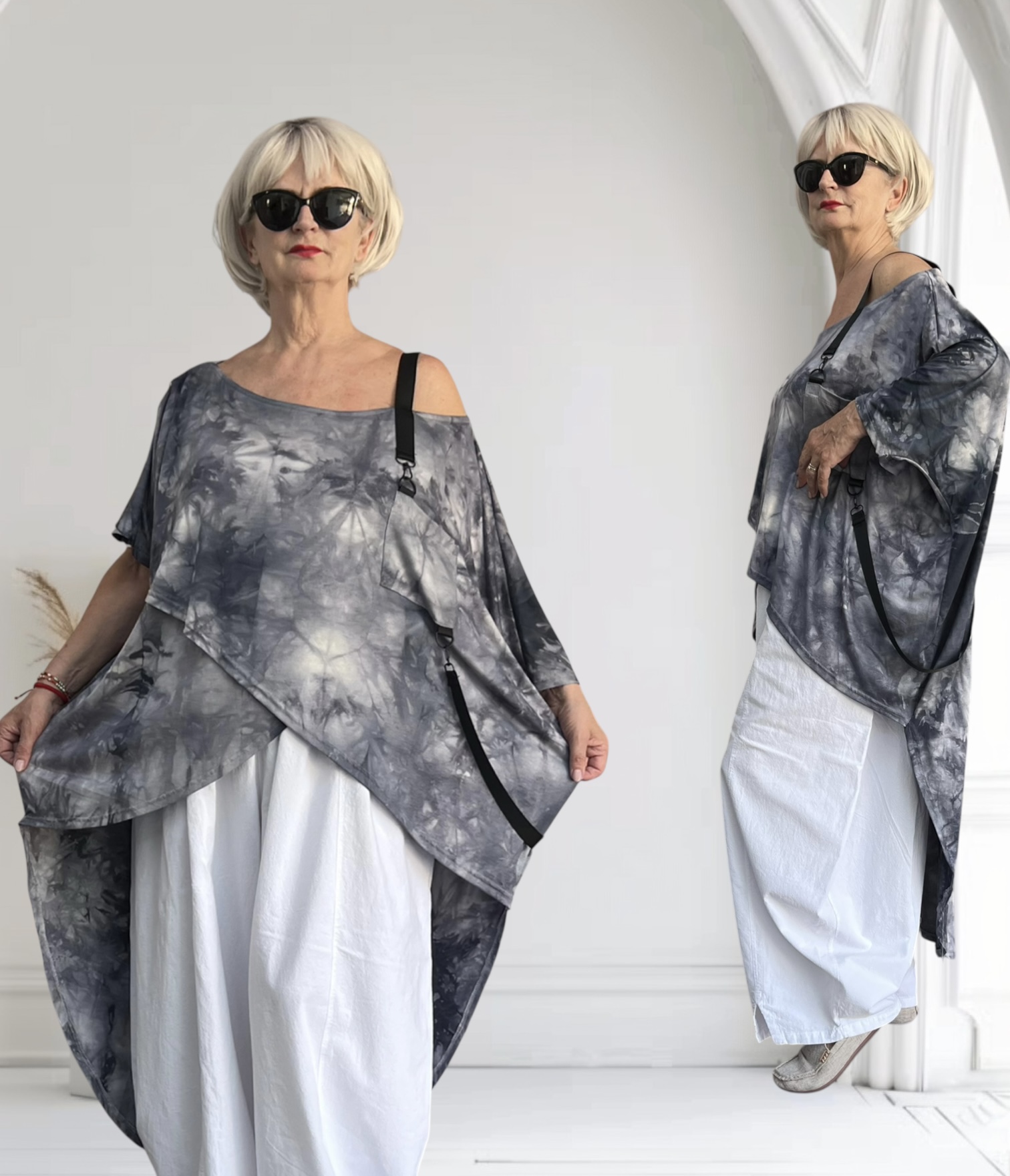 JUST ANGELS viscose A-lijn tuniek /stretch