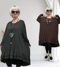 ITALIA MODA oversized katoen A-lijn tuniek stretch/in meerdere kleuren