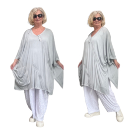 Vincenzo oversized Allocca de modieuze kleuring viscose tuniek  apart stretch