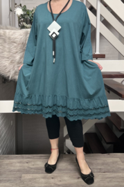 Moonshine katoen/tricot  A-lijn tuniek/jurk stretch apart /in meerdere kleuren