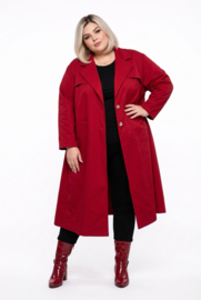 ITALIA MODA katoen mix A-lijn blazer/jas apart stretch
