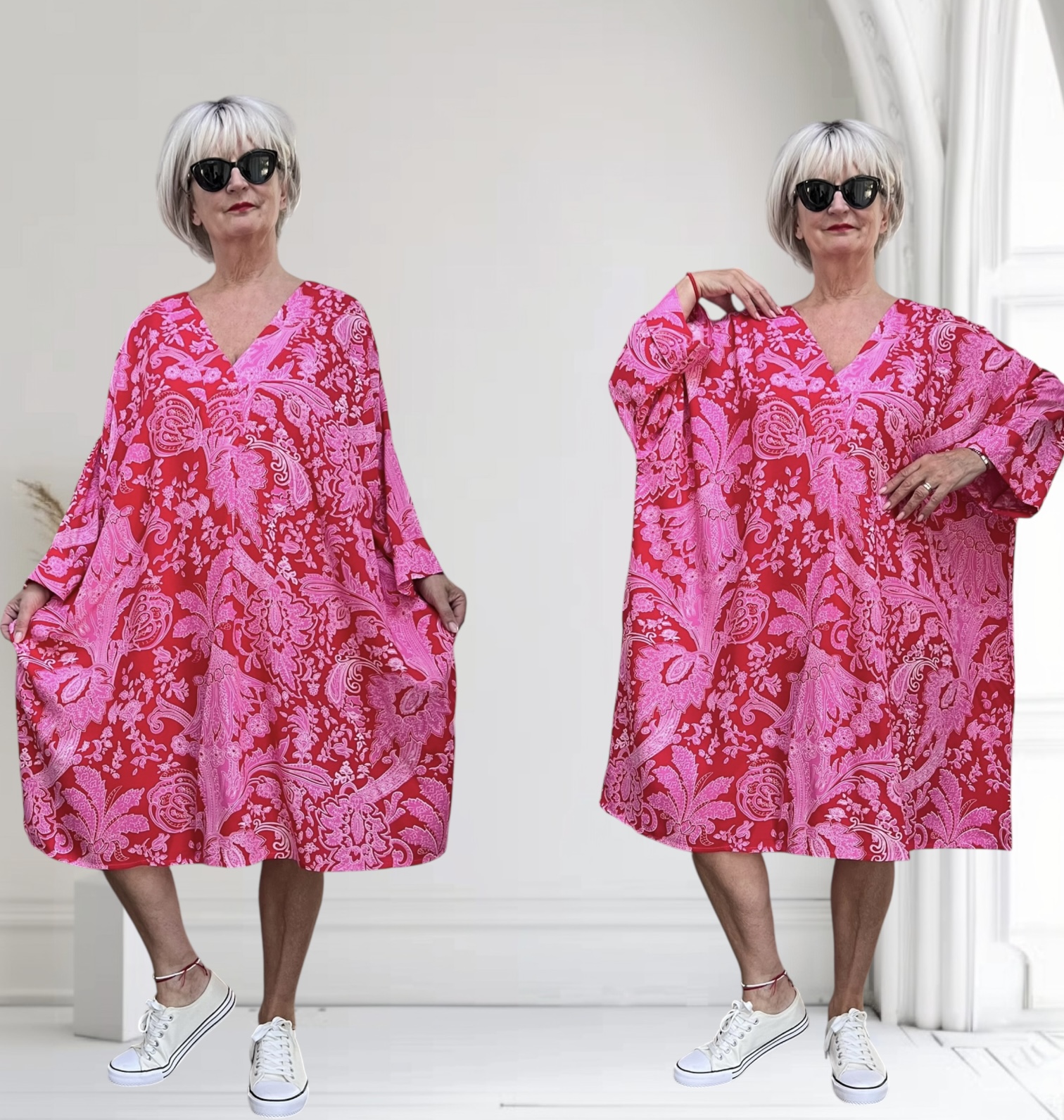 Vincenzo Allocca oversized viscose jurk/tuniek