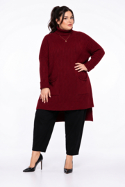 ITALIA oversized viscose mix gebreide tuniek met col  /in meerdere kleuren