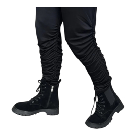 AKH viscose legging met elastische manchetten en plooien aan de zijkant/ in meerdere kleuren