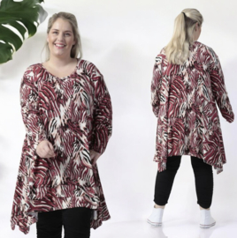 AKH oversized viscose A-lijn tuniek apart  stretch