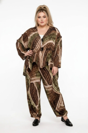 R.A.F.A.Y viscose  setje vest/top + broek apart/stretch