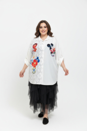 ITALIA oversized viscose blouse/hemd