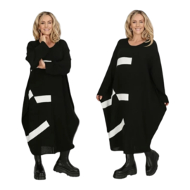 AKH oversized gebreide tuniek/jurk  apart stretch