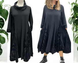 Vincenzo Allocca oversized katoen ballonjurk van een mix van fluweel en tule apart 