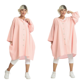 AKH oversized katoen A-lijn blazer/zomerjas tuniek apart