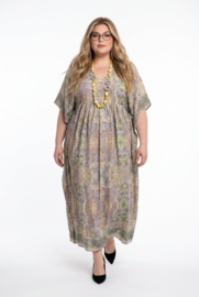 ITALIA oversized zijde/viscose  A-lijn zomer jurk