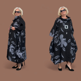 MEXXQ oversized  linnen jurk met col apart/in meerdere kleuren