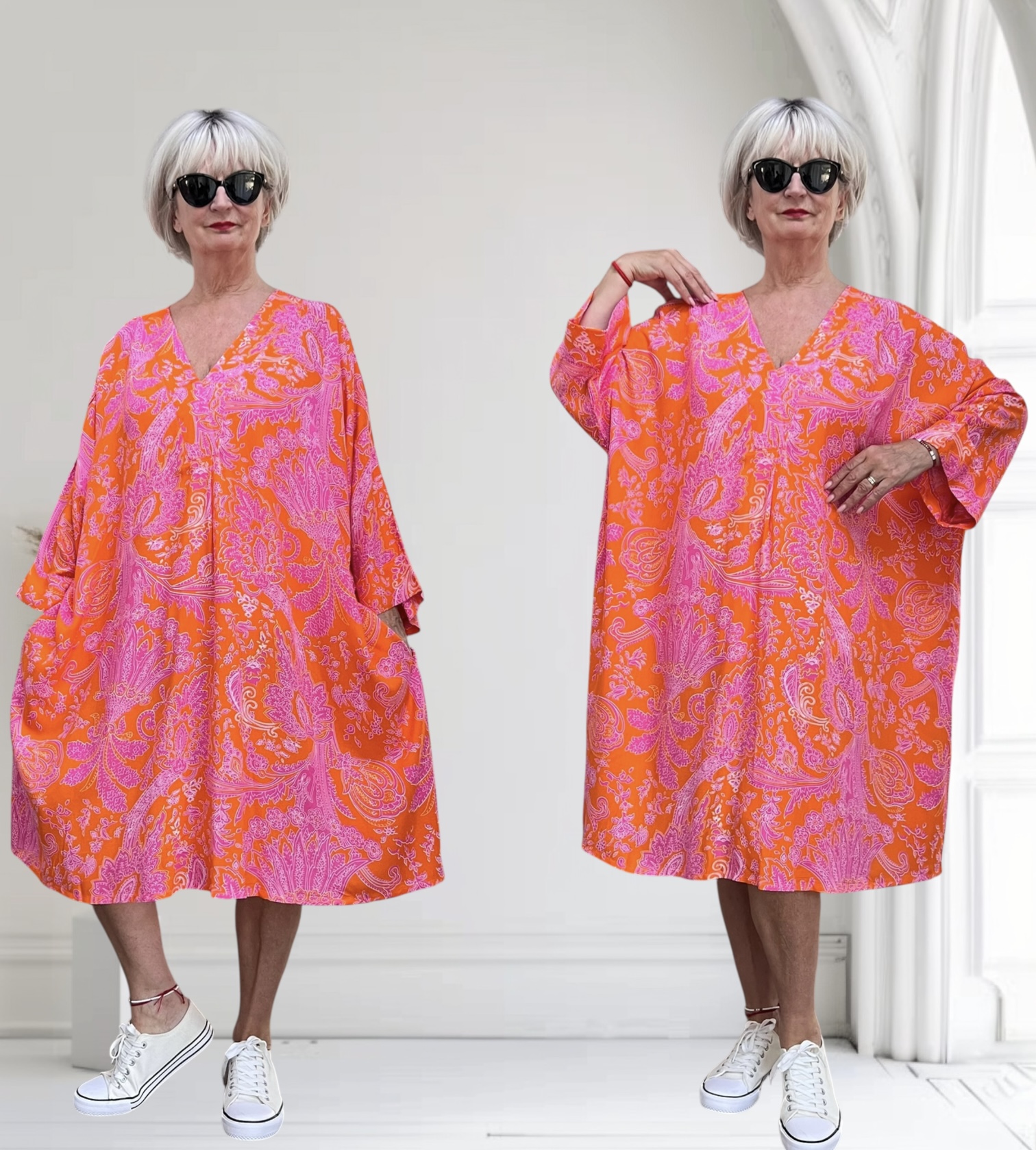 Vincenzo Allocca oversized viscose jurk/tuniek