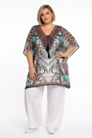 ONE OF A KIND  viscose zomer poncho/tuniek