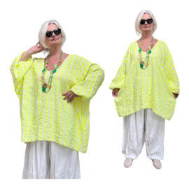 ITALIA MODA oversized katoen mousseline tuniek/top