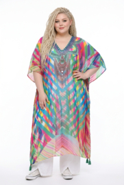 ONE OF A KIND  zomer poncho/tuniek ( extra groot)