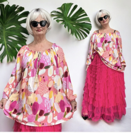 ITALIA oversized viscose spaanse blouse /in meerdere kleuren