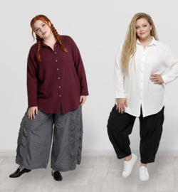 ITALIA oversized hydrofiel katoen A-lijn blouse/hemd /in meerdere kleuren